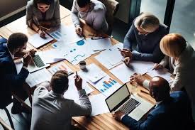 Team collaborating on technology solutions